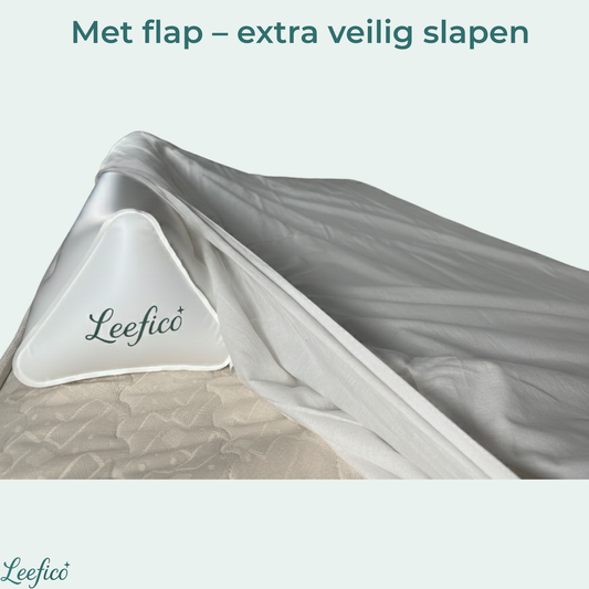 Leefico bedrand met flap onder matras — PVC-vrij TPU bedhekje 120cm